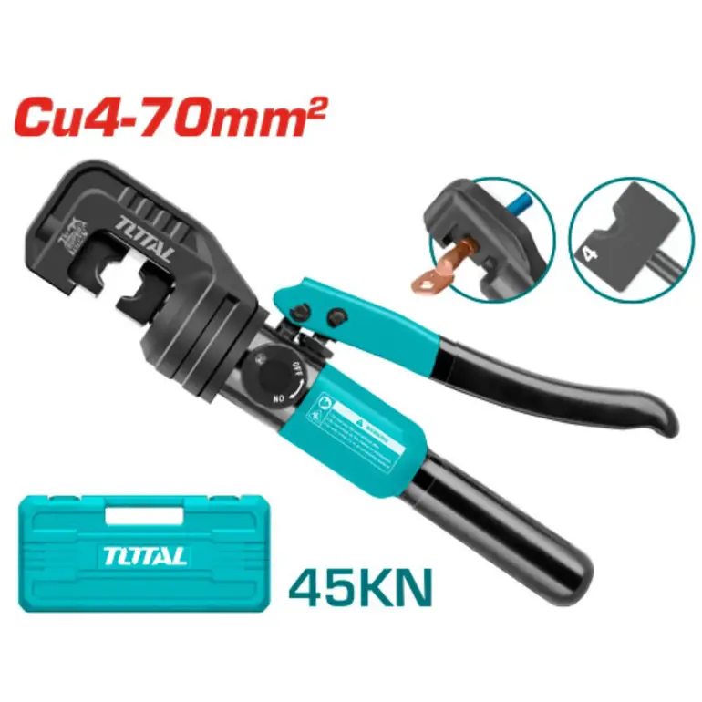 مكبس هيدروليك يدوي Cu4-70mm²     THCT070 توتال 
