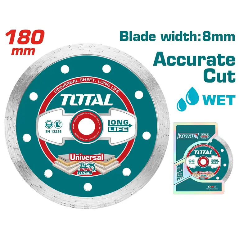 دسك قص سيراميك 7"  22.2.mm   TAC2121803 توتال 