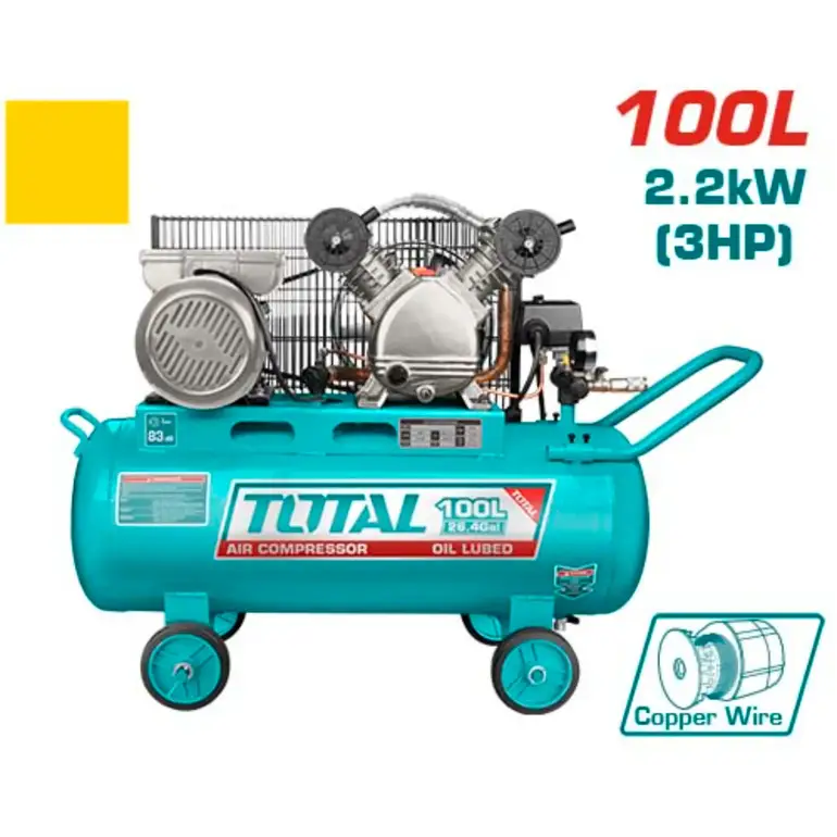ضاغط هواء 100L 3HP  قشاط  TC2301006-85 توتال 