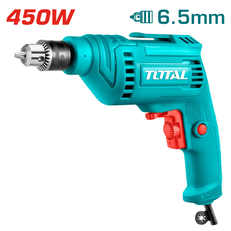 دريل 450W 6.5mm راس كروم   TD45656-8 توتال 