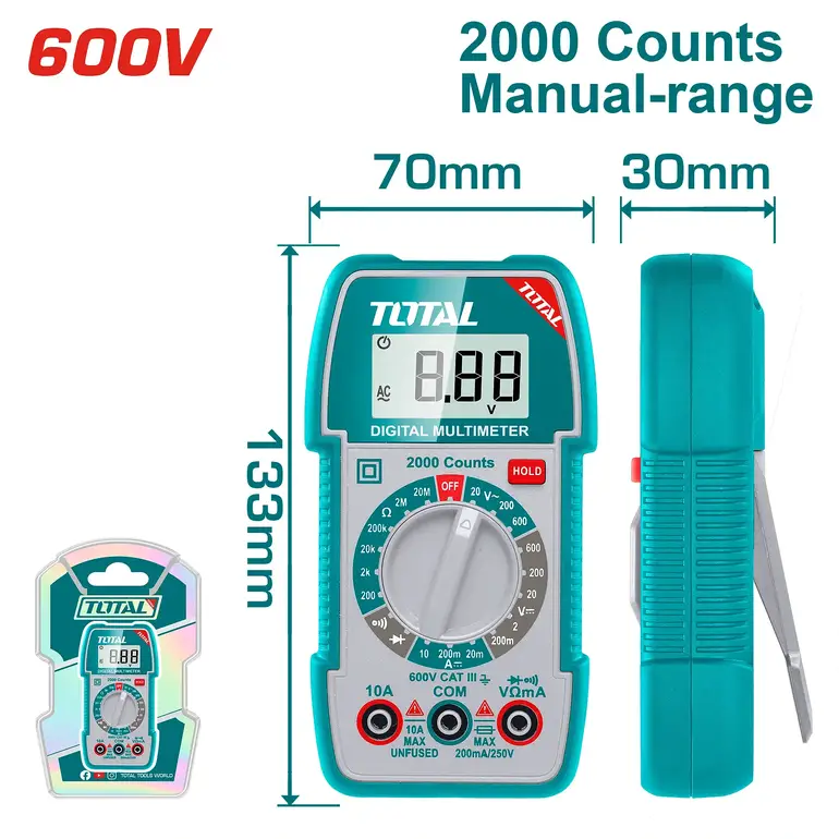 افومتر ديجيتال 600V     TMT5360011 توتال 
