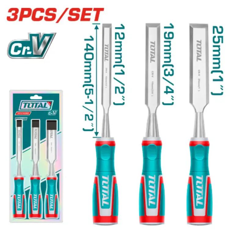 طقم ازميل خشب  3PCS/SET    THT41K0302 توتال 