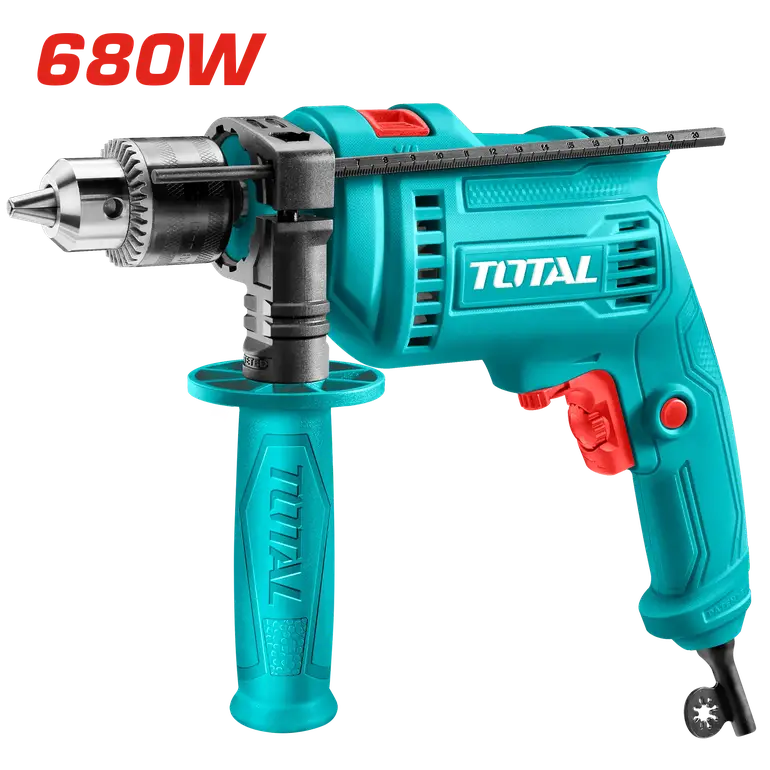 دريل رجاج 680W 13mm راس حديد   TG1061356-8 توتال 