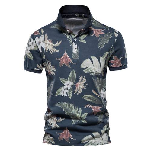 Printed polo shirt