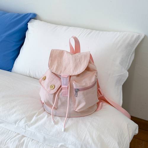 Nylon drawstring backpack
