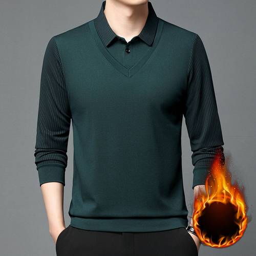 Men's warm long-sleeved t-shirt