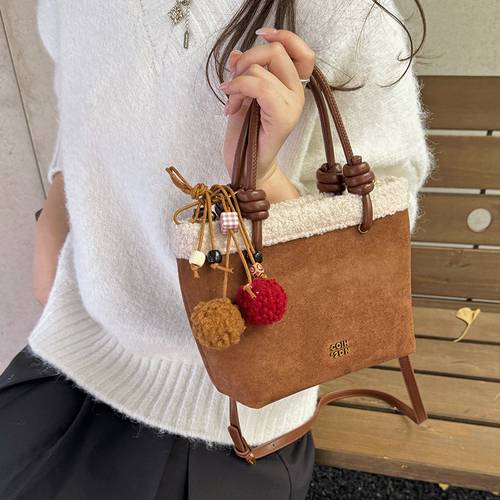 single shoulder bucket bag