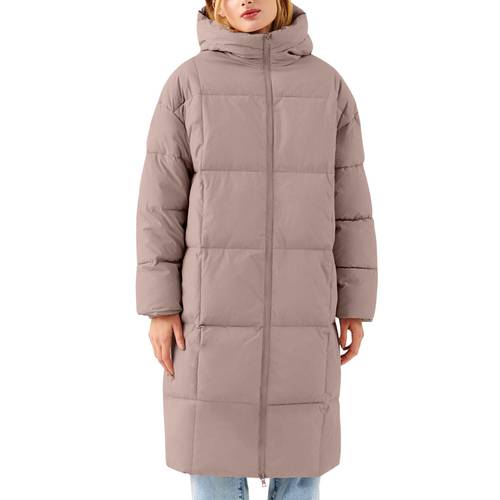 mid-length hooded padded coat
