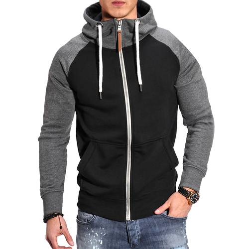 Men's cardigan with raglan sleeves