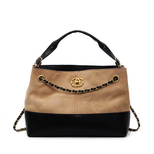 Color-blocked tote bag
