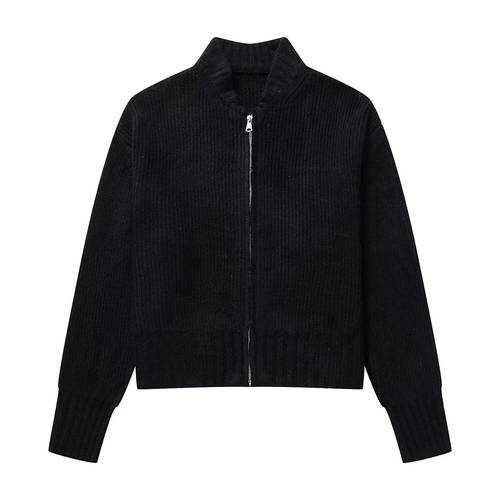 knitted bomber jacket