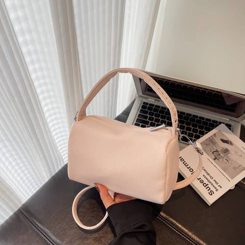 Simple crossbody cylindrical bag