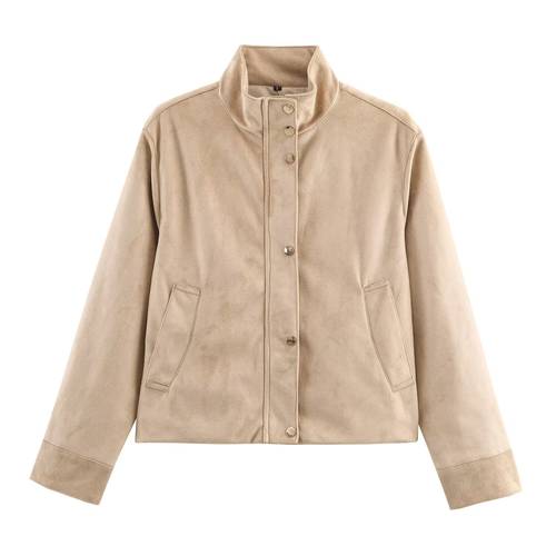 Women's winter short leather jacket trendy