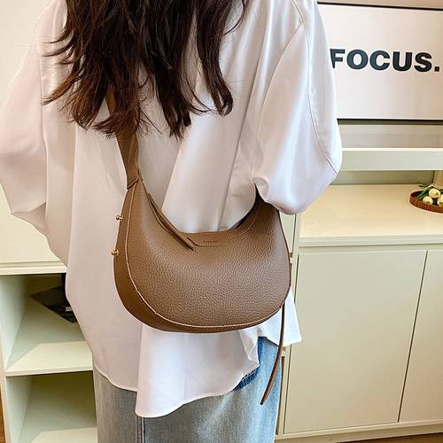 Casual and stylish crescent-shaped bag