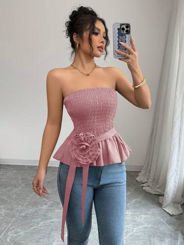 strapless crop top