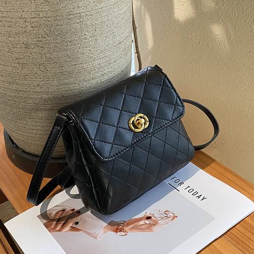 Color-blocked mini square bag