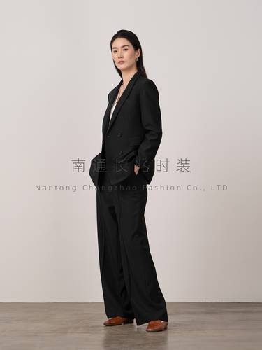 Women's black pantsuit and blazer set