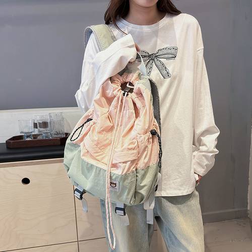 Drawstring bucket bag
