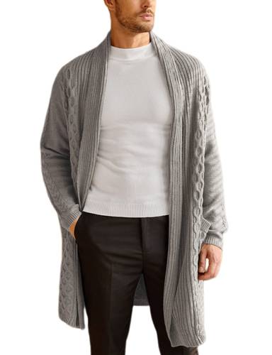 long woven coat