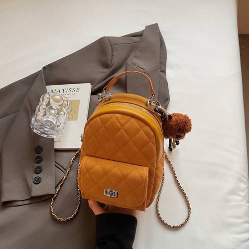 Diamond Pattern Backpack
