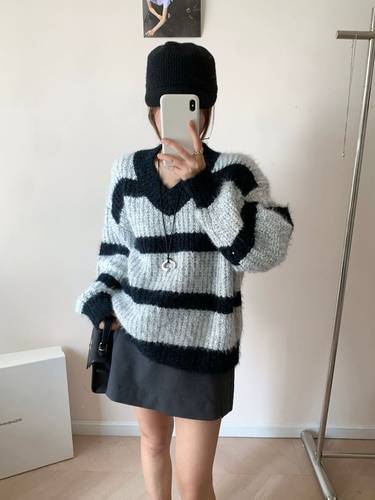 V-neck wool sweater