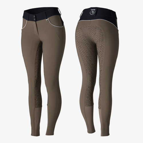 بنطلون فروسية Horze Aubrey سيليكون كامل خصر عالي