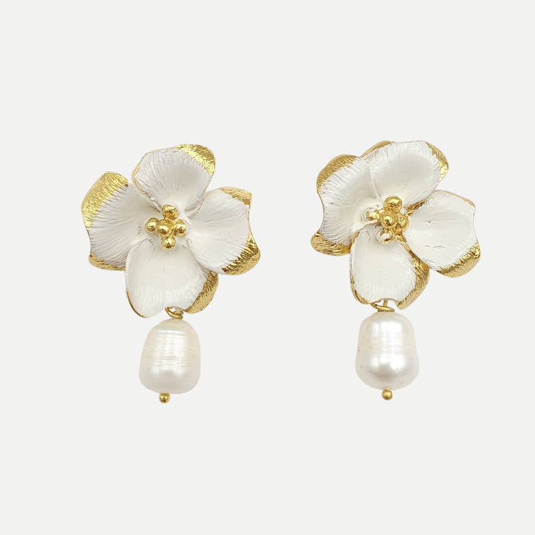 IRIS - EARRINGS - WHITE