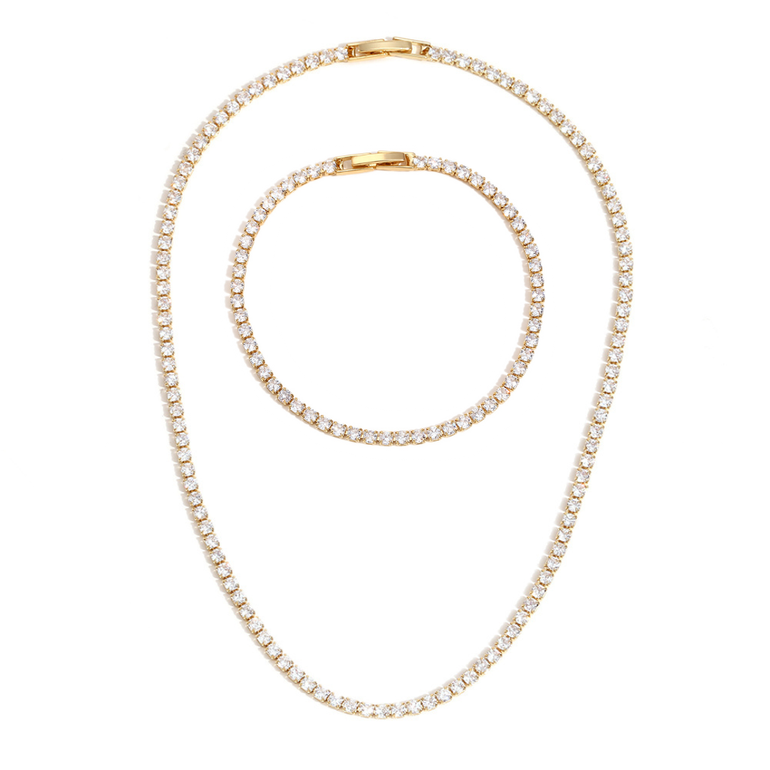 TENNIS CHOKER & BRACELET - Medium Bracelet 17 cm