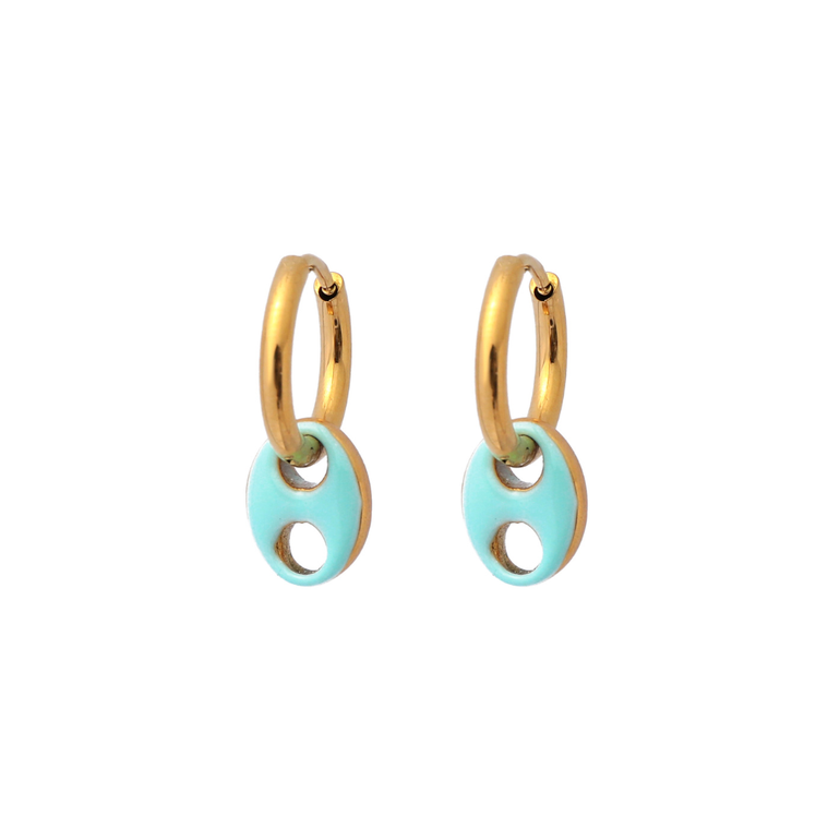JOY HUGGIE EARRINGS - BLUE