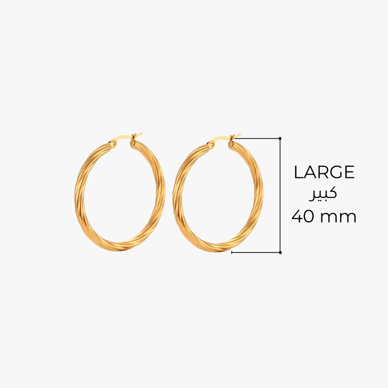 حلق هوب استيل ديورا - 40MM