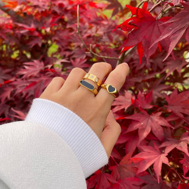 ASHLEY RING - 7 - أسود