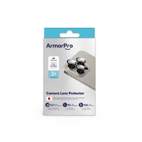حماية عدسات ArmorPro اليابانية شفاف لايفون 15 