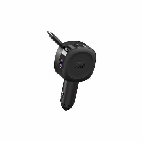 شاحن سيارة 60 واط JODA CarFlex بمنفذ USB ومنفذ Type-C مع كابل مدمج60 واط