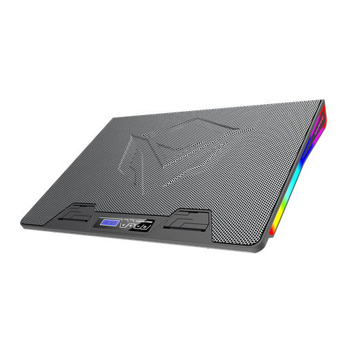 قاعدة تبريد للابتوب MEETION CP5050 اضاءة RGB، ارتفاع قابل للتعديل بشاشة تحكم