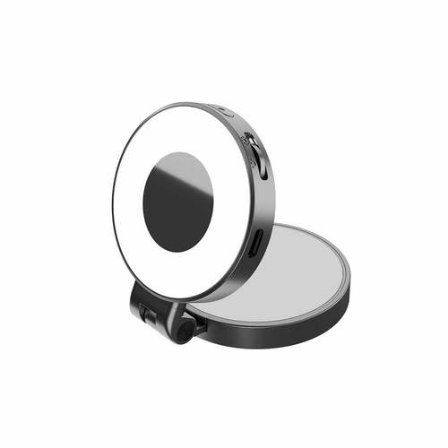 Drip Mobile Stand with Mirror and Rechargeable LED – Black