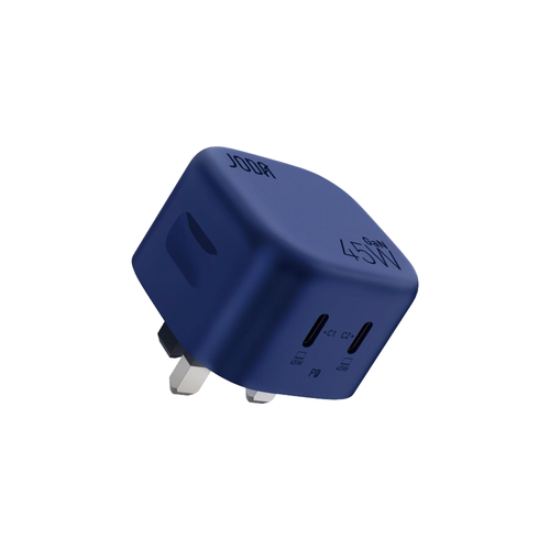 JODA VOLTPOD45 Wall Charger 45W Dual USB-C Ports – Navy