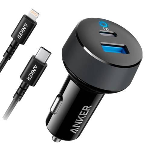 بكج فيش سيارة 30W منفذ USB-PD - كيبل ايفون PD من Anker 