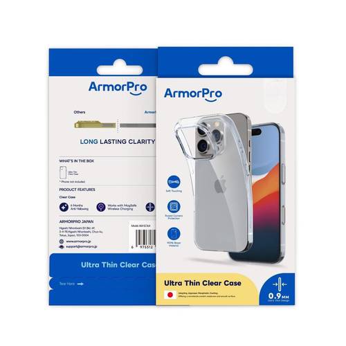 كفر ArmorPro شفاف مرن لايفون 16 برو و 16 برو ماكس