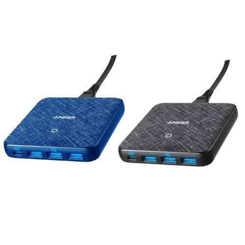منصة شحن 3 منافذ USB منفذ PD قوة 65W من Anker