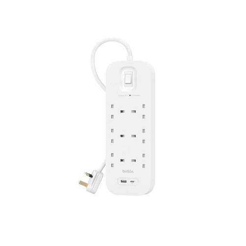 توصيلة كهربائية 6 منافذ منفذ PD منفذ USB من ‏بيلكن