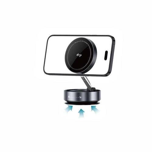 قاعدة طبلون و زجاج شفط من drip مغناطيس قابل للطي 360 - اسود