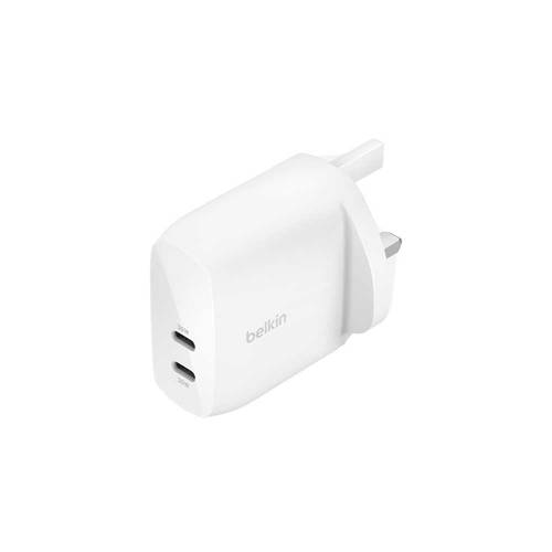 بيلكن شاحن جداري 60W بمنفذين Type-C - أبيض