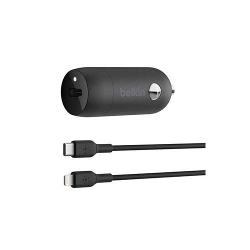 شاحن سيارة بيلكن  30W Type-C مع كابل Type-C إلى Lightning