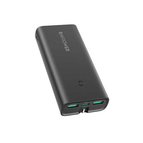 باور بانك فيش جداري 10K بقوة 20W منفذين USB منفذ PD راف بور