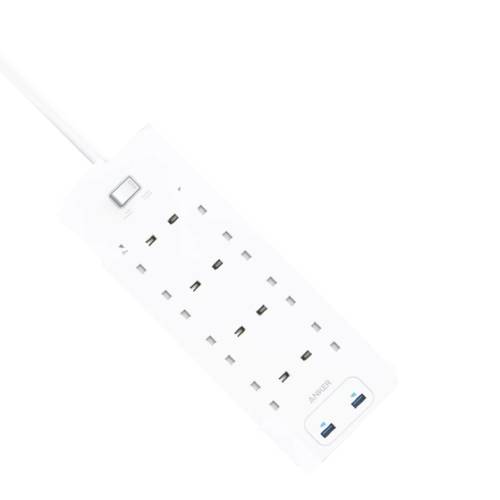 توصيلة كهربائية 8 منافذ منفذين USB من Anker