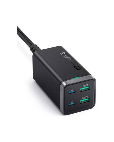 منصة منفذين USB منفذين PD قوة 65W من Ravpower