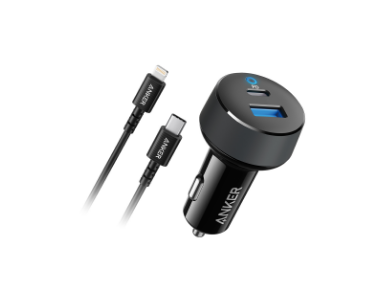 فيش انكر ولاعة درايف X3 بكيبل PD و منفذين W30  - USB+ PD اسود