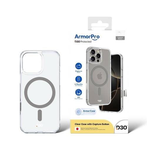 كفر 16 برو ماكس ArmorPro شفاف ماك سيف بزرار تصوير