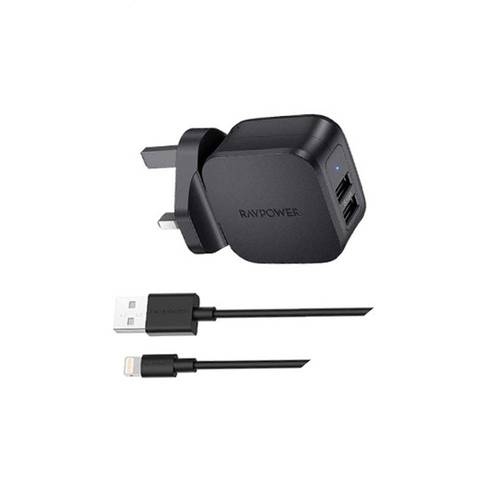 بكج فيش جداري 17W منفذين USB كيبل ايفون USB لايتنق راف بور 