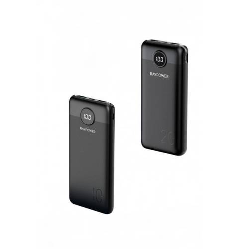 بكج 2 باور بانك رقميه 10K-20K بقوة 20W منفذين USB منفذ PD راف بور 